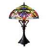 Chloe Lighting CH18982GV18-TL2 Hannah Tiffany-style 2 Light Baroque/roses Table Lamp 18" Shade
