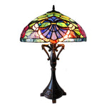 Chloe Lighting CH18982GV18-TL2 Hannah Tiffany-style 2 Light Baroque/roses Table Lamp 18" Shade