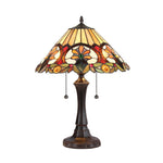 Chloe Lighting CH35711PF16-TL2 Sappho Tiffany-style 2 Light Floral Table Lamp 16" Shade