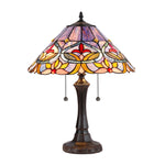 Chloe Lighting CH35712PF16-TL2 Curie Tiffany-style 2 Light Floral Table Lamp 16" Shade