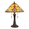 Chloe Lighting CH35714YF16-TL2 Holiday Tiffany-style 2 Light Floral Table Lamp 16" Shade