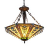 Chloe Lighting CH36321GM25-UH3 Harrison Tiffany-Style 3 Light Inverted Ceiling Pendant Fixture 25`` Shade