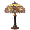 Chloe Lighting CH38435GG16-TL2 Prisma Tiffany-style 2 Light Table Lamp 16" Shade