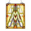 Chloe Lighting CH3P807GO25-GPN Menahem Tiffany-Glass Window Panel 17.5x25