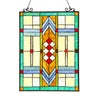 Chloe Lighting CH3P808GG25-GPN Mathias Tiffany-Glass Window Panel 17.5x25