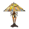 Chloe Lighting CH33293MS16-DT3 Kinsey Tiffany-Style 3 Light Mission Double Lit Table Lamp 16" Shade