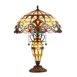 Chloe Lighting CH33313VI16-DT3 Cooper Tiffany-Style 3 Light Victorian Double Lit Table Lamp 16" Shade