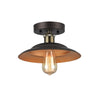 Chloe Lighting CH50067RB10-SF1 Karl Industrial-Style 1 Light Rubbed Bronze Semi-Flush Ceiling Fixture 10`` Shade