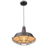 Chloe Lighting CH58039RB14-DP1 Friedrich Industrial-Style 1 Light Rubbed Bronze Ceiling Mini Pendant 14`` Shade