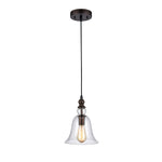 Chloe Lighting CH58040RB08-DP1 Manette Industrial-Style 1 Light Rubbed Bronze Ceiling Mini Pendant 8`` Shade