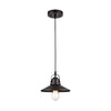 Chloe Lighting CH58050RB09-DP1 Mycroft Industrial-Style 1 Light Rubbed Bronze Ceiling Mini Pendant 9`` Shade