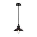 Chloe Lighting CH58050RB09-DP1 Mycroft Industrial-Style 1 Light Rubbed Bronze Ceiling Mini Pendant 9`` Shade