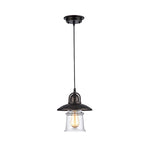 Chloe Lighting CH58051RB09-DP1 Manette Industrial-Style 1 Light Rubbed Bronze Ceiling Mini Pendant 9`` Shade