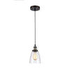 Chloe Lighting CH58052RB06-DP1 Manette Industrial-Style 1 Light Rubbed Bronze Ceiling Mini Pendant 6`` Shade