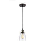 Chloe Lighting CH58052RB06-DP1 Manette Industrial-Style 1 Light Rubbed Bronze Ceiling Mini Pendant 6`` Shade