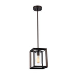 Chloe Lighting CH58056RB07-DP1 Ironclad Industrial-Style 1 Light Rubbed Bronze Ceiling Mini Pendant 7`` Shade