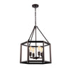 Chloe Lighting CH59058RB21-UP4 Ironclad Industrial-Style 4 Light Rubbed Bronze Ceiling Pendant 21`` Wide