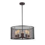 Chloe Lighting CH59065RB20-UP5 Lorry Industrial-Style 5 Light Rubbed Bronze Ceiling Pendant 20`` Wide