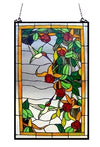 Chloe Lighting CH1P309GA32-GPN Tiffany-Glass Hummingbirds Design Window Panel 20x32