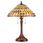 Chloe Lighting CH35877GG16-TL2 Percy Tiffany-style 2 Light Mission Table Lamp 16" Shade