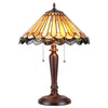 Chloe Lighting CH35883GG16-TL2 Inez Tiffany-style 2 Light Mission Table Lamp 16" Shade