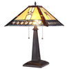 Chloe Lighting CH38847PM16-TL2 Tristan Tiffany-style 2 Light Mission Table Lamp 16" Shade