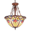 Chloe Lighting CH36823GV20-UH3 Loretta Tiffany-Style Victorian 3 Light Inverted Ceiling Pendant 20`` Shade