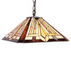 Chloe Lighting CH38880GM16-DH2 Denton Tiffany-Style 2 Light Mission Hanging Pendant Fixture 16`` Shade