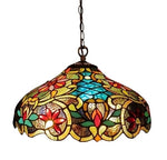 Chloe Lighting CH1A674VB18-DH2 Leslie Tiffany-Style Victorian 2 Light Ceiling Pendant Fixture 18`` Shade
