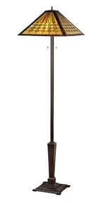 Chloe Lighting CH33215MG18-FL2 Chadrick Tiffany-style 2 Light Mission Floor Lamp 18`` Shade