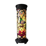 Chloe Lighting CH19040RF30-PL2 Roselle Tiffany-Glass 2 Light Floral Pedestal Light Fixture 30`` Tall
