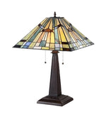 Chloe Lighting CH33293MS16-TL2 Tiffany-style 2 Light Mission Table Lamp 16" Shade