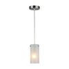 Chloe Lighting CH28068BN04-DP1 Ulla Transitional 1 Light Brushed Nickel Mini Pendant 4`` Wide