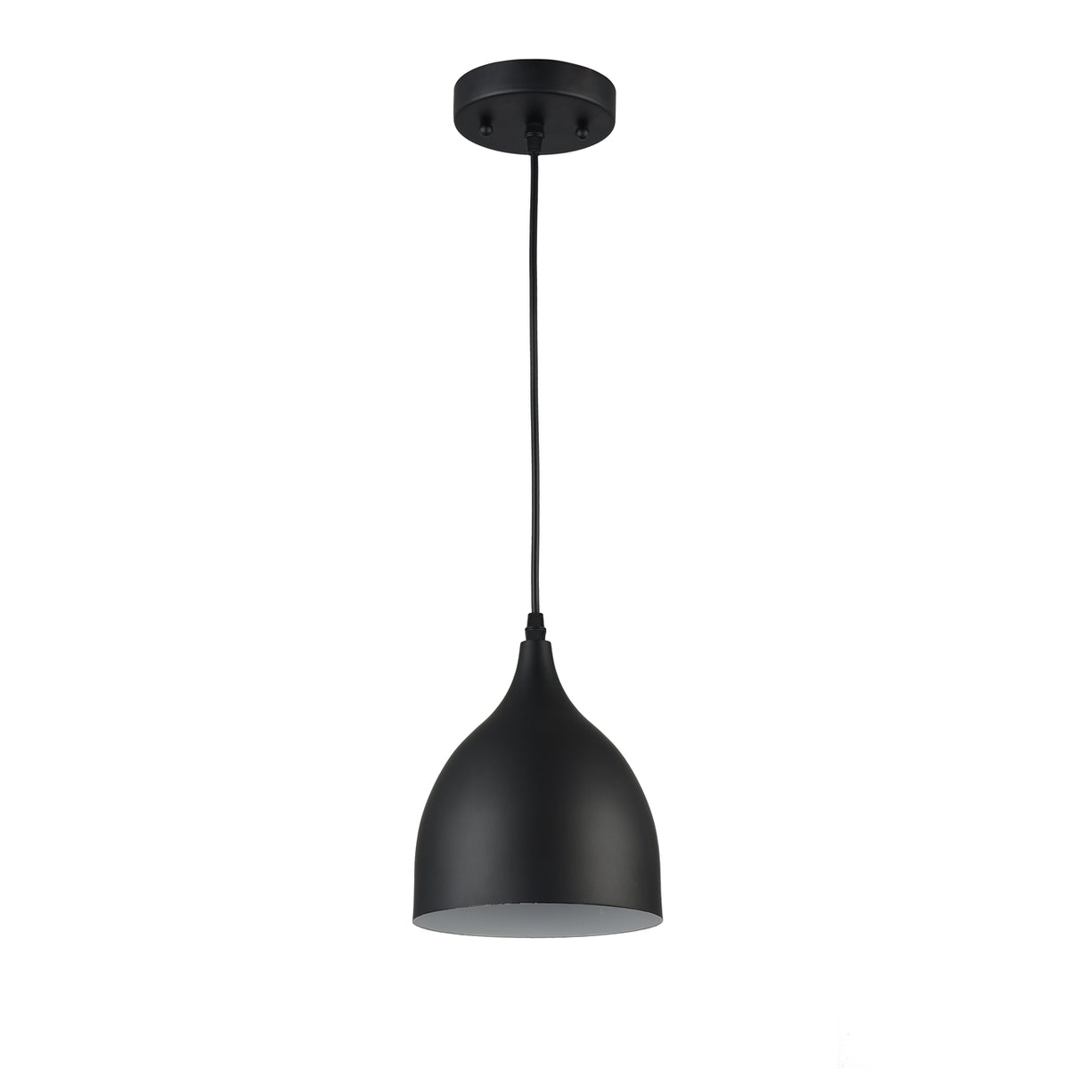 Chloe Lighting CH58070BK07-DP1 Walter Industrial-Style 1 Light Matt Bl ...