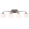 Chloe Lighting CH21061BN34-BL4 Leia Transitional 4 Light Brushed Nickel Bath Vanity Light 34`` Wide