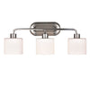 Chloe Lighting CH21061BN24-BL3 Leia Transitional 3 Light Brushed Nickel Bath Vanity Light 24`` Wide