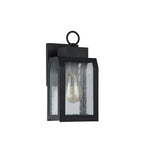 Chloe Lighting CH50076BK12-OD1 Milton Industrial-Style 1 Light  Textured Black Outdoor Wall Sconce 12`` Tall