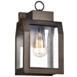 Chloe Lighting CH50076AG14-OD1 Milton Industrial-Style 1 Light Antique Gold Outdoor Wall Sconce 14`` Tall