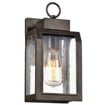 Chloe Lighting CH50076AG12-OD1 Milton Industrial-Style 1 Light Antique Gold Outdoor Wall Sconce 12`` Tall