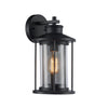 Chloe Lighting CH22071BK14-OD1 Crichton Transitional 1 Light Textured Black Outdoor Wall Sconce 14`` Tall