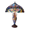 Chloe Lighting CH18091PV18-DT3 Nora Tiffany Style Victorian Double Lit 3 Light Table Lamp 18" Shade