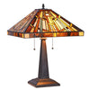Chloe Lighting CH35865GM16-TL2 Falkner Tiffany-style Victorian 2 Light Table Lamp 16" Wide
