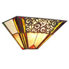 Chloe Lighting CH35879CM12-WS1 Evelyn Tiffany-Style 1 Light Indoor Wall Sconce 12`` Wide