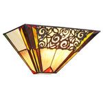 Chloe Lighting CH35879CM12-WS1 Evelyn Tiffany-Style 1 Light Indoor Wall Sconce 12`` Wide