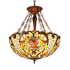 Chloe Lighting CH36467AV24-UH4 Pauline Tiffany-Style 4 Light Inverted Ceiling Pendant 24`` Shade