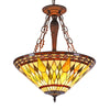 Chloe Lighting CH36935AG20-UH3 Aiken Tiffany-Style 3 Light Inverted Ceiling Pendant 20`` Shade