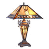 Chloe Lighting CH38847PM16-DT3 Tristan Tiffany-Style 1 Light Double Lit Table Lamp 16" Wide