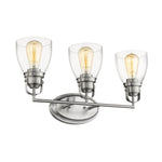 Chloe Lighting CH2R012BN23-BL3 Lily Contemporary 3 Light Brushed Nickel Bath Vanity Light Clear Glass 23`` Wide