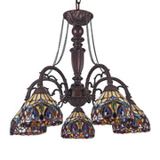 Chloe Lighting CH33353VR27-DC5 Serenity Tiffany-Style 5 Light Victorian Large Chandelier 27`` Wide