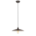 Chloe Lighting CH2D080RB14-DP1 Ironclad Industrial-Style 1 Light Rubbed Bronze Ceiling Mini Pendant 14`` Wide